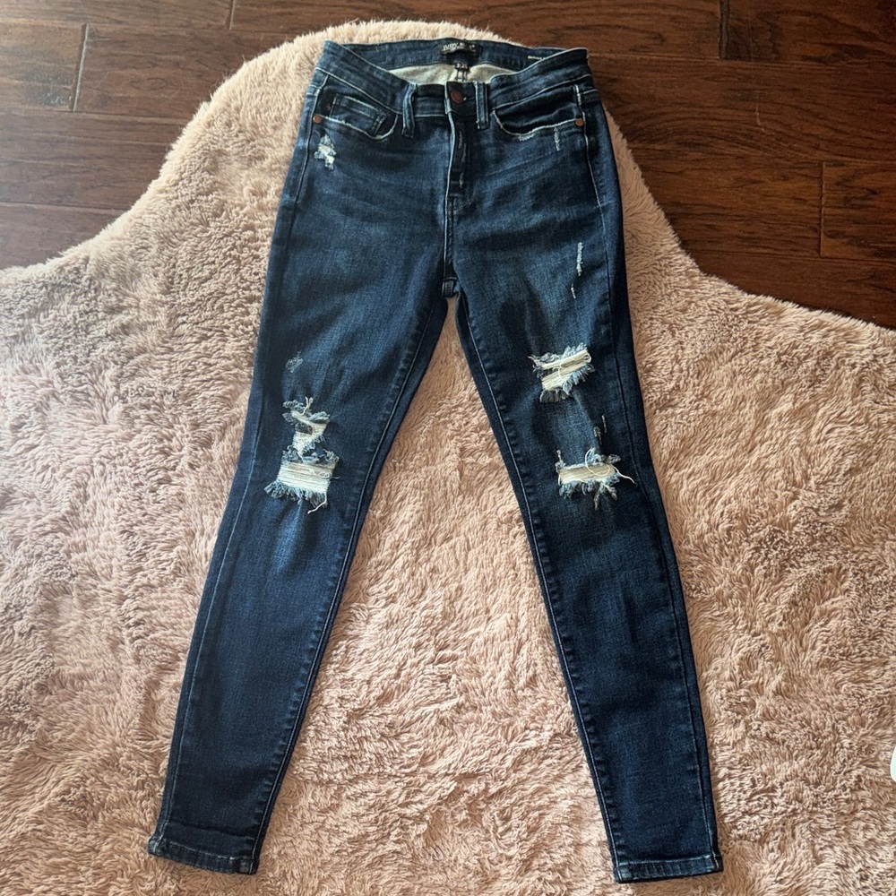 Judy Blue Stylish Blue Denim Distressed Women Jeans Skinny fit size 3 / 26 - Picture 9 of 10
